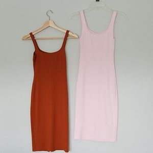 Burnt Orange and Pink Dress